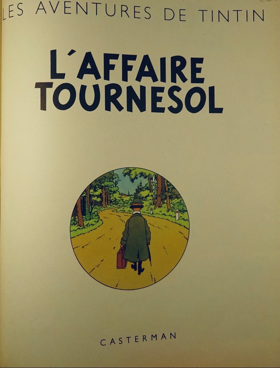 HERGÉ - Les Aventures de Tintin. L'Affaire Tournesol. Tournai, Casterman, 1956, dos B24.-photo-3