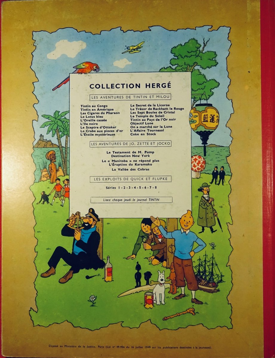 Hergé - The Adventures Of Tintin. The Sunflower Affair. Tournai, Casterman, 1956, Spine B24.-photo-4
