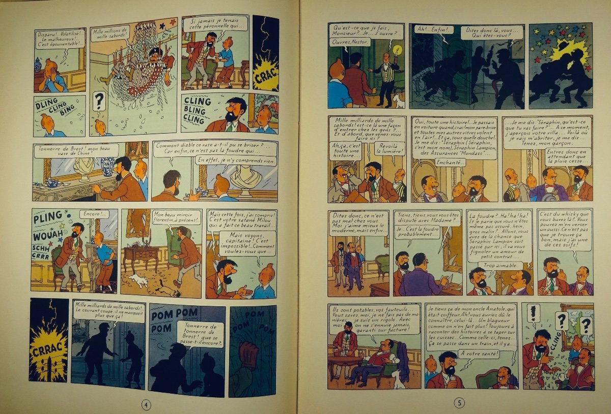 Hergé - The Adventures Of Tintin. The Sunflower Affair. Tournai, Casterman, 1956, Spine B24.-photo-2