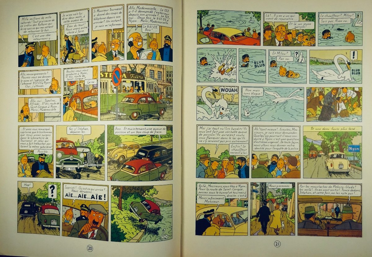Hergé - The Adventures Of Tintin. The Sunflower Affair. Tournai, Casterman, 1956, Spine B24.-photo-5