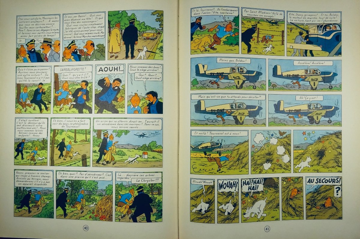 Hergé - The Adventures Of Tintin. The Sunflower Affair. Tournai, Casterman, 1956, Spine B24.-photo-7