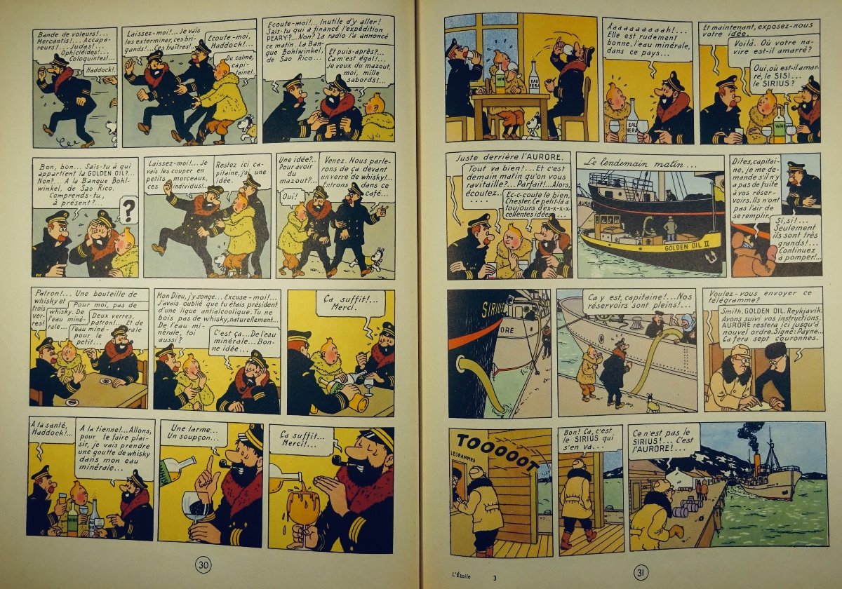 HERGÉ - Les Aventures de Tintin. L'Étoile mystérieuse. Tournai, Casterman, 1956, dos B23.-photo-4