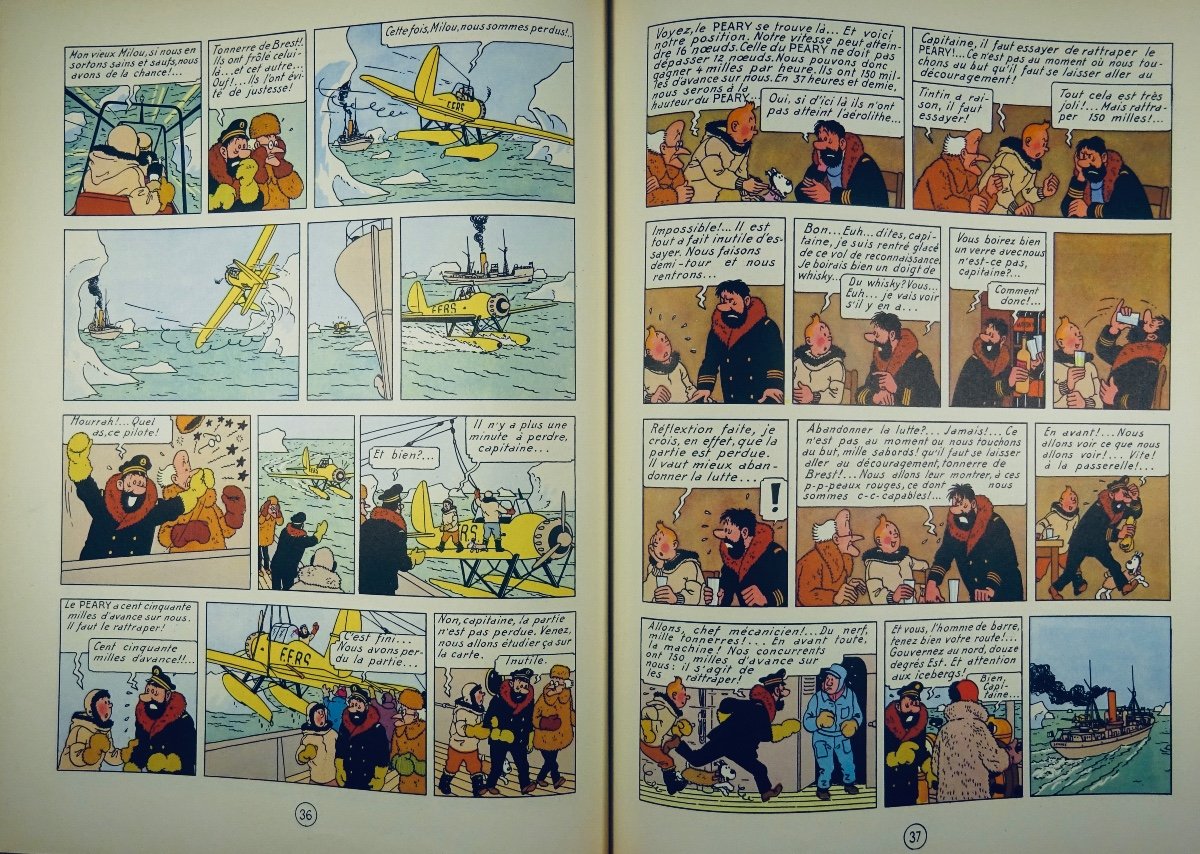 HERGÉ - Les Aventures de Tintin. L'Étoile mystérieuse. Tournai, Casterman, 1956, dos B23.-photo-5