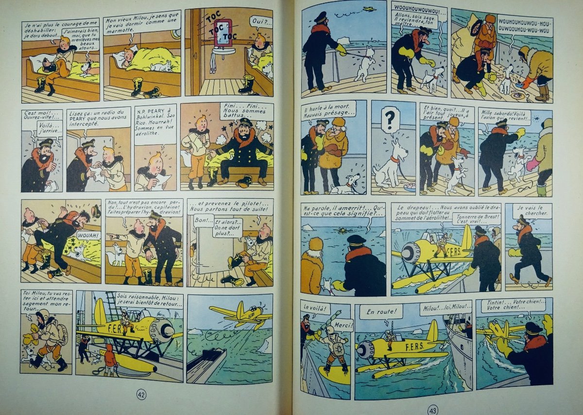 HERGÉ - Les Aventures de Tintin. L'Étoile mystérieuse. Tournai, Casterman, 1956, dos B23.-photo-6