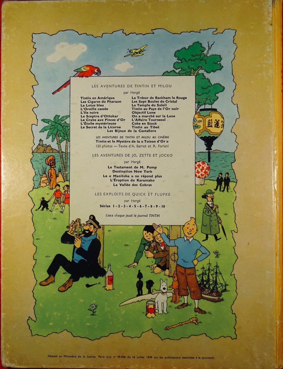 HERGÉ - Les Aventures de Tintin. Les Bijoux de la Castafiore. Casterman, 1963, dos B35.-photo-4