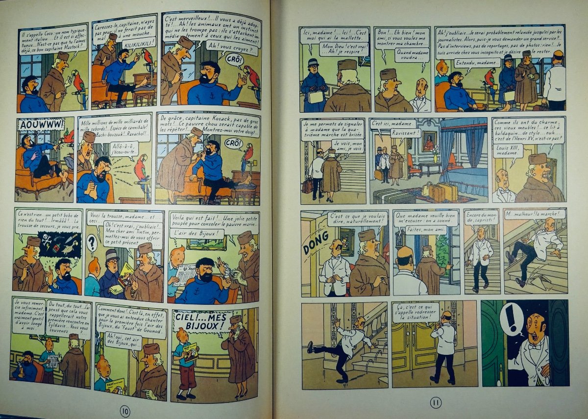 HERGÉ - Les Aventures de Tintin. Les Bijoux de la Castafiore. Casterman, 1963, dos B35.-photo-1