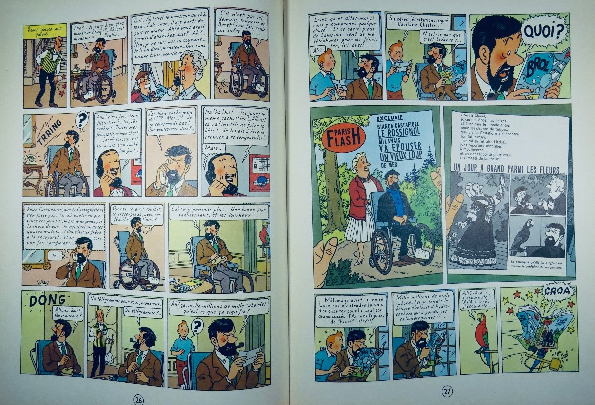 HERGÉ - Les Aventures de Tintin. Les Bijoux de la Castafiore. Casterman, 1963, dos B35.-photo-3