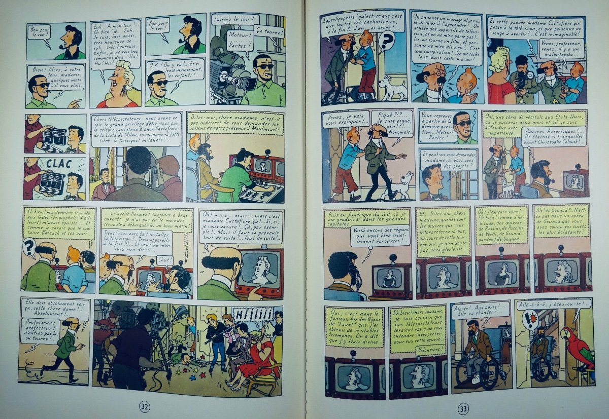 HERGÉ - Les Aventures de Tintin. Les Bijoux de la Castafiore. Casterman, 1963, dos B35.-photo-4