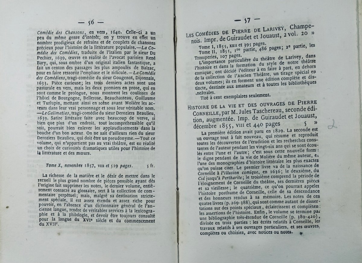 Catalogue Raisonné De La Bibliothèque Elzévirienne 1853-1870. Paris, Paul Daffis, 1870.-photo-1