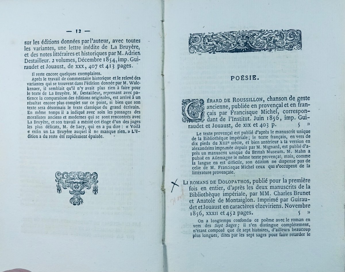 Catalogue Raisonné De La Bibliothèque Elzévirienne 1853-1870. Paris, Paul Daffis, 1870.-photo-4