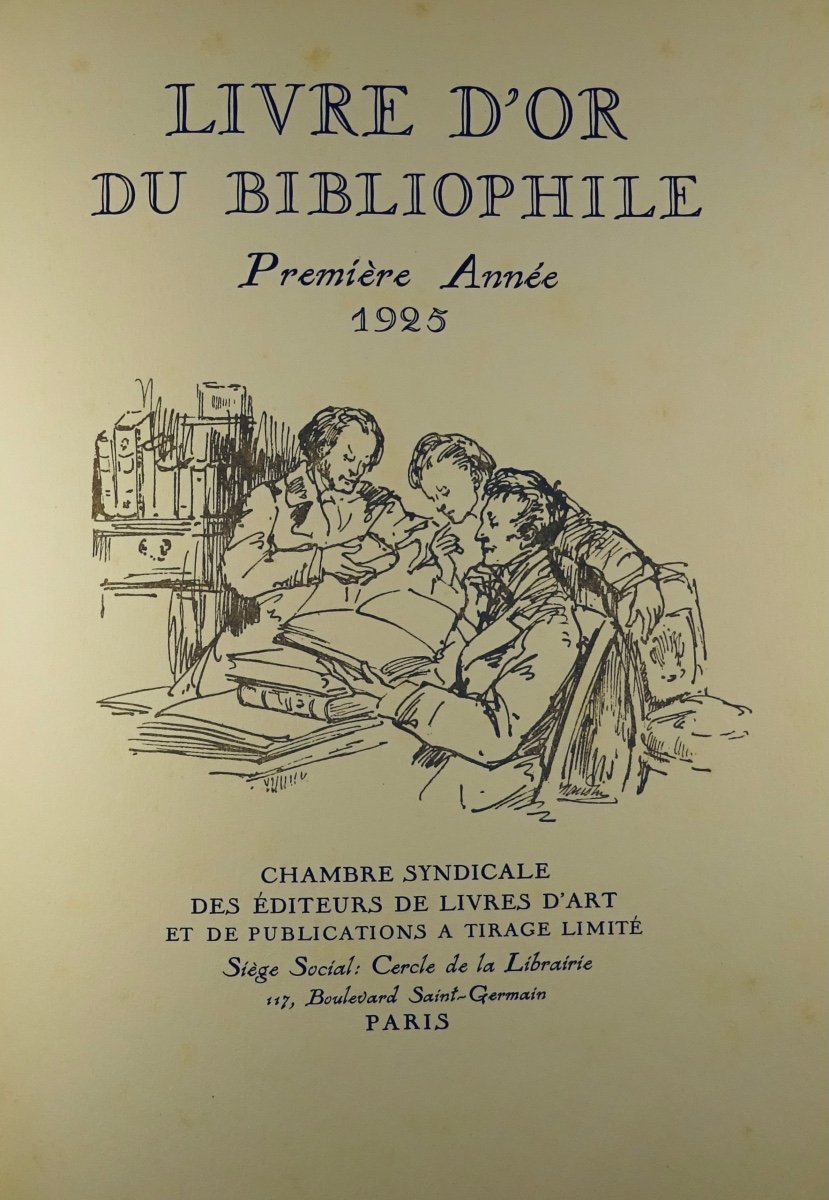 COLLECTIF - Livre d'or du bibliophile. Première année 1925.