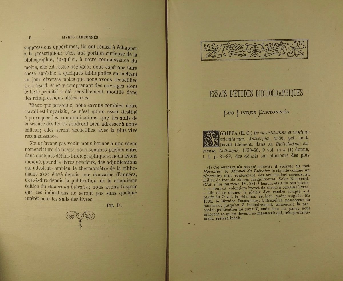 JUNIOR (Philomneste) - Les Livres cartonnés. Essais bibliographiques. Gay et Doucé, 1878.-photo-3