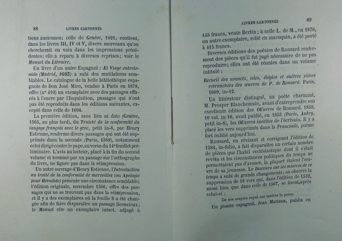 JUNIOR (Philomneste) - Les Livres cartonnés. Essais bibliographiques. Gay et Doucé, 1878.-photo-3