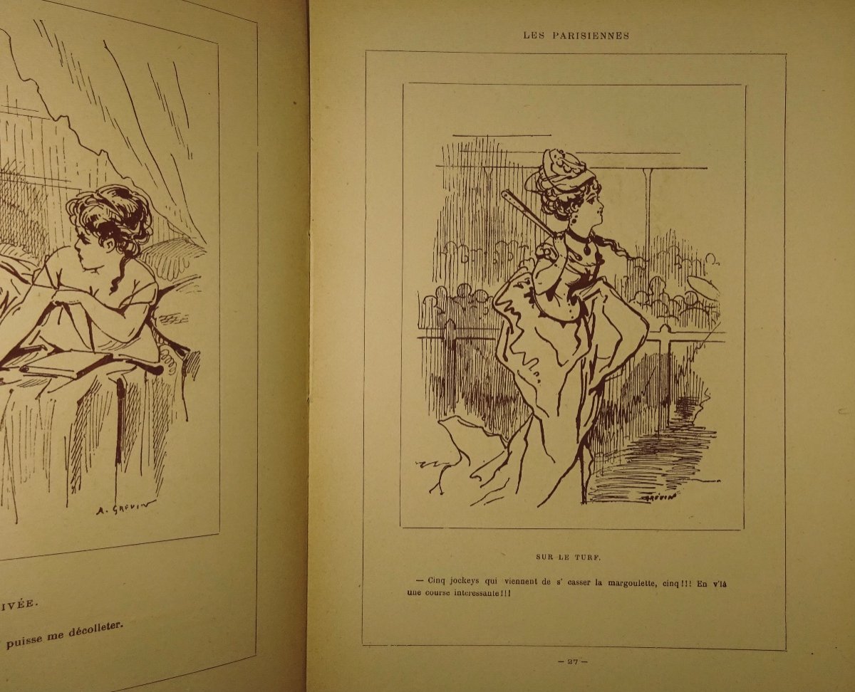 Grevin (alfred) - The Parisians. One Hundred Drawings. Paris, At The Illustrated Bookstore, Circa 1900.-photo-5