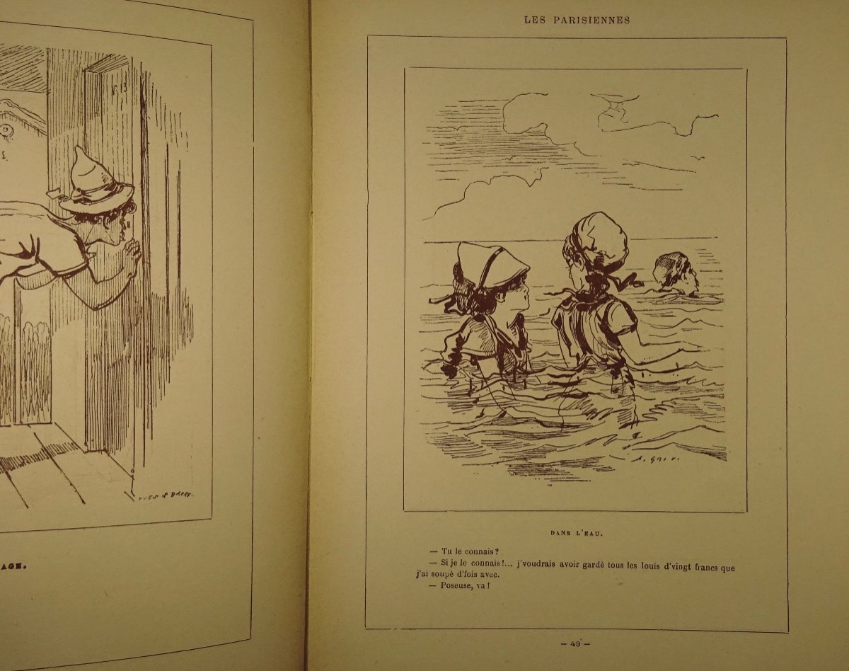 Grevin (alfred) - The Parisians. One Hundred Drawings. Paris, At The Illustrated Bookstore, Circa 1900.-photo-7
