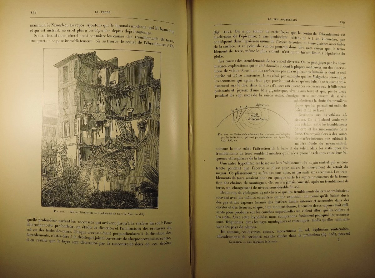[geology] - Caustier - The Bowels Of The Earth. Vuibert & Nony, Around 1890.-photo-3