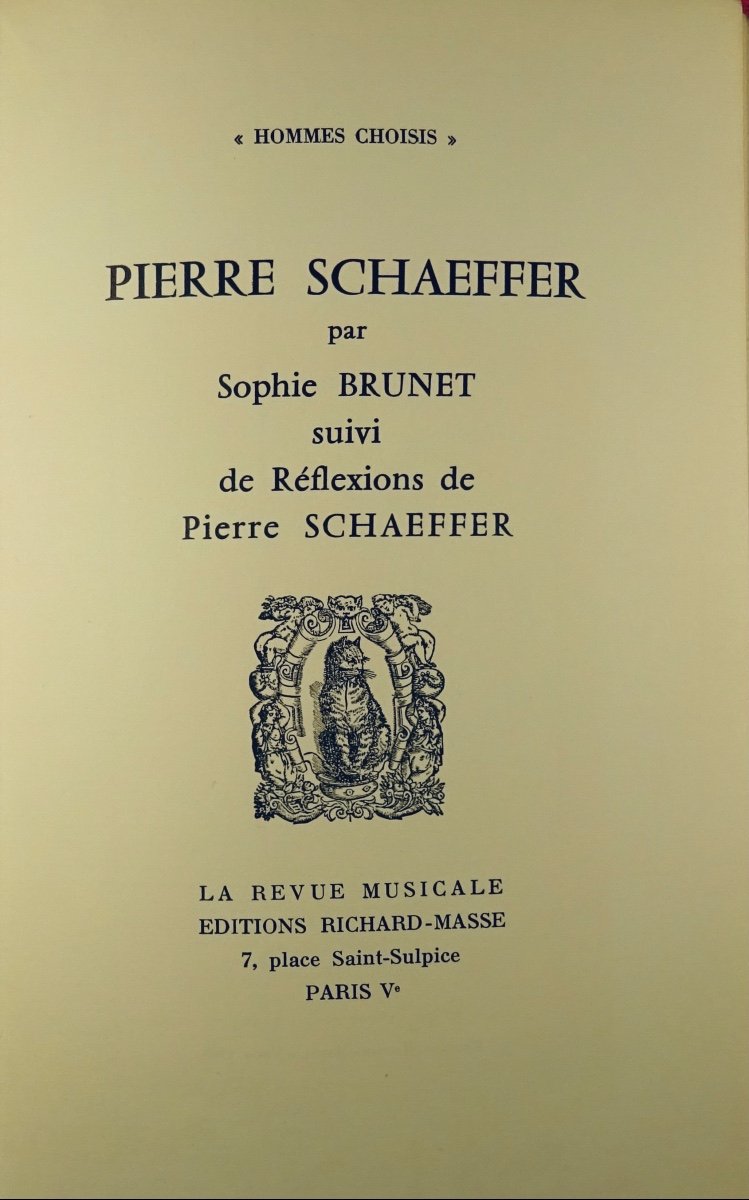 BRUNET - Pierre Schaeffer par Sophie Brunet suivi de réflexions de Pierre Schaeffer. 1969.-photo-3