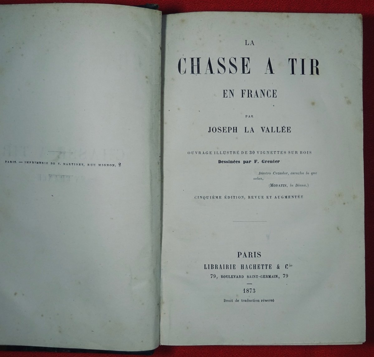 LA VALLÉE (Joseph) - La Chasse à tir en France. Paris, Hachette, 1873.  [CHASSE].-photo-2