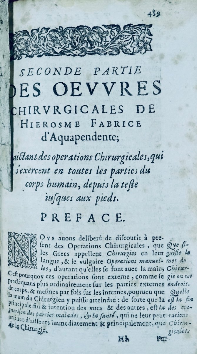 Aquapendente Surgical Works By Hierosme Fabrice d'Aquapendente. Chez Pierre Boyer, 1734.-photo-8