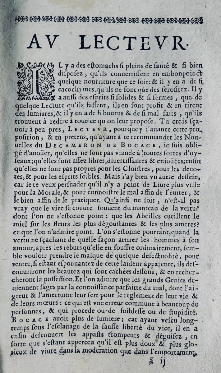 Boccace - The Decameron Of Florentine Master Jean Bocace. Paris, Chez Arnould Cotinet, 1662.-photo-2