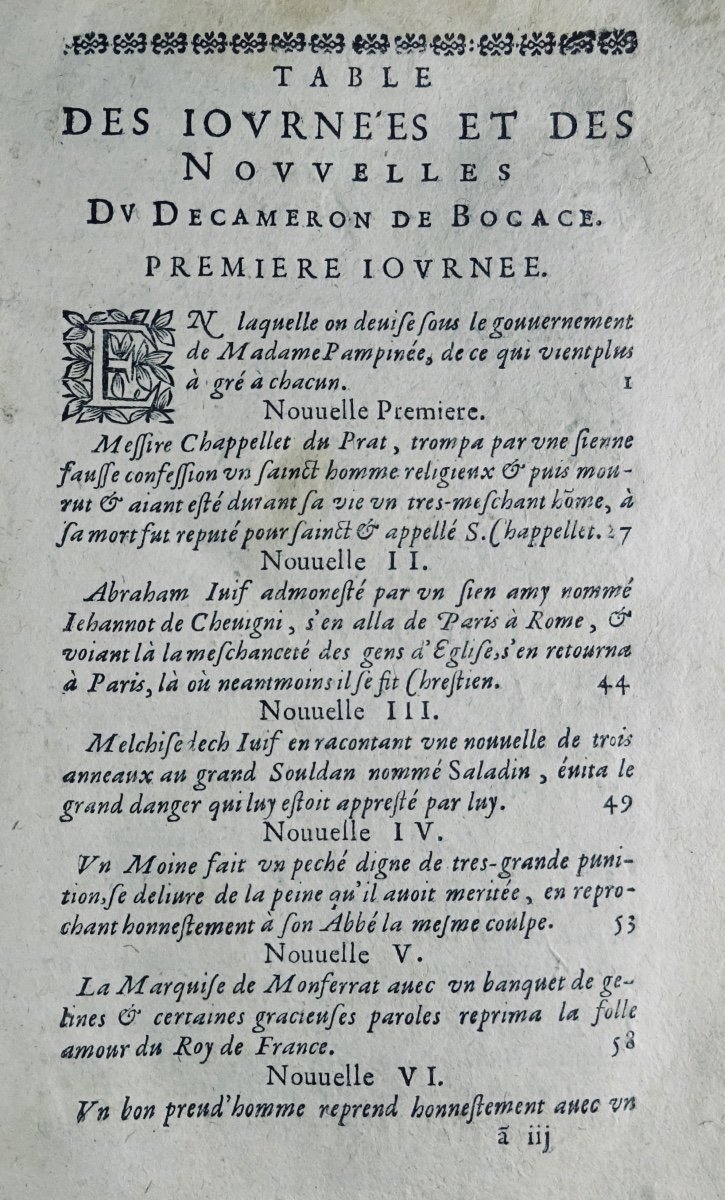 BOCCACE - Le Décameron de maistre Jean Bocace florentin. Paris, Chez Arnould Cotinet, 1662.-photo-3