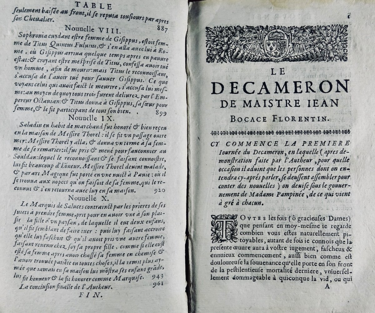 BOCCACE - Le Décameron de maistre Jean Bocace florentin. Paris, Chez Arnould Cotinet, 1662.-photo-4