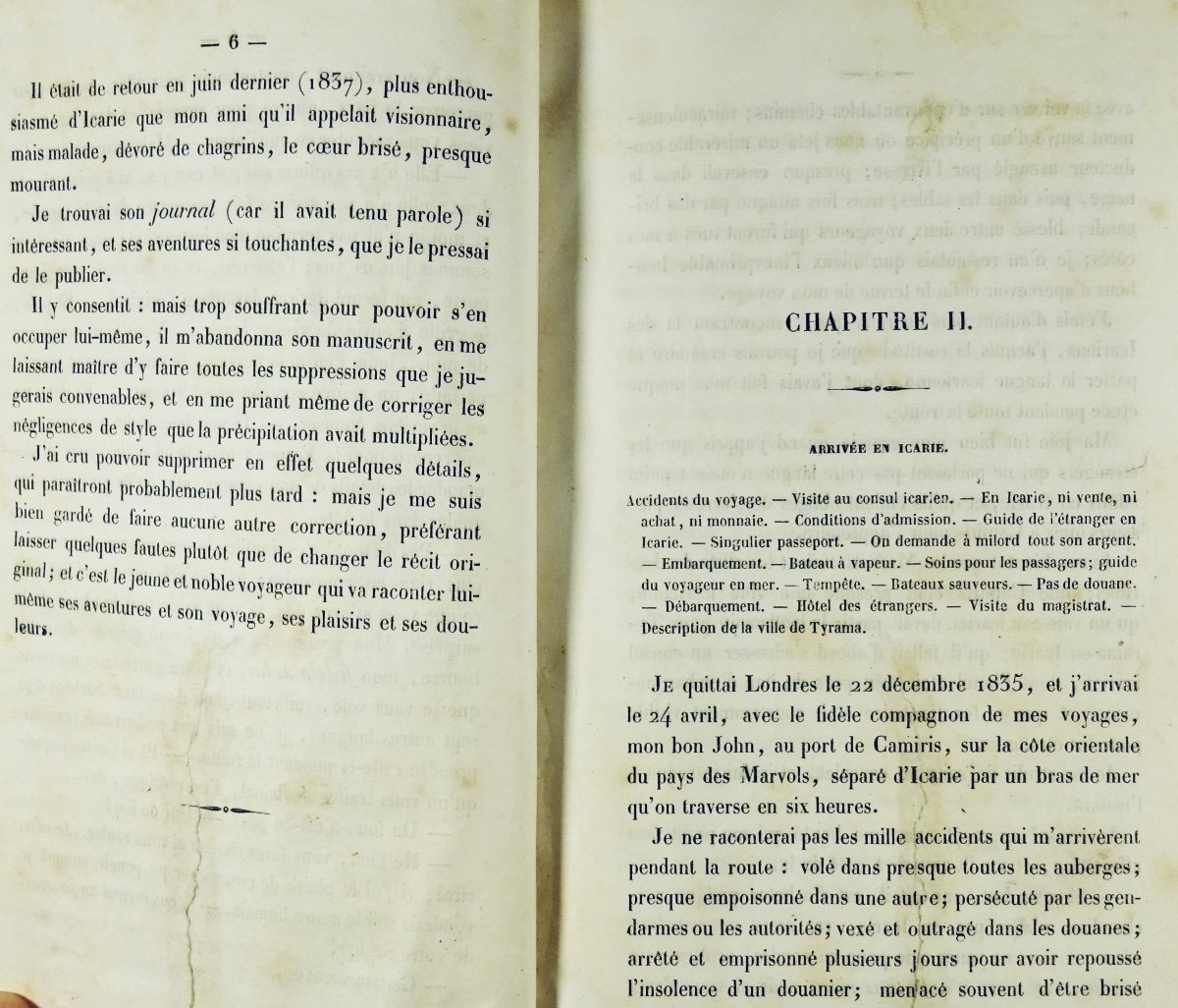 [CABET] - [ADAMS (Francis)] - Voyage et aventures de lord William Carisdall en Icarie. 1840.-photo-3