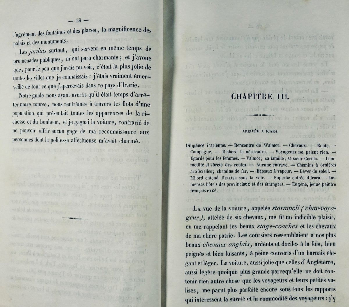 [cabet] - [adams (francis)] - Voyage And Adventures Of Lord William Carisdall In Icaria. 1840.-photo-4