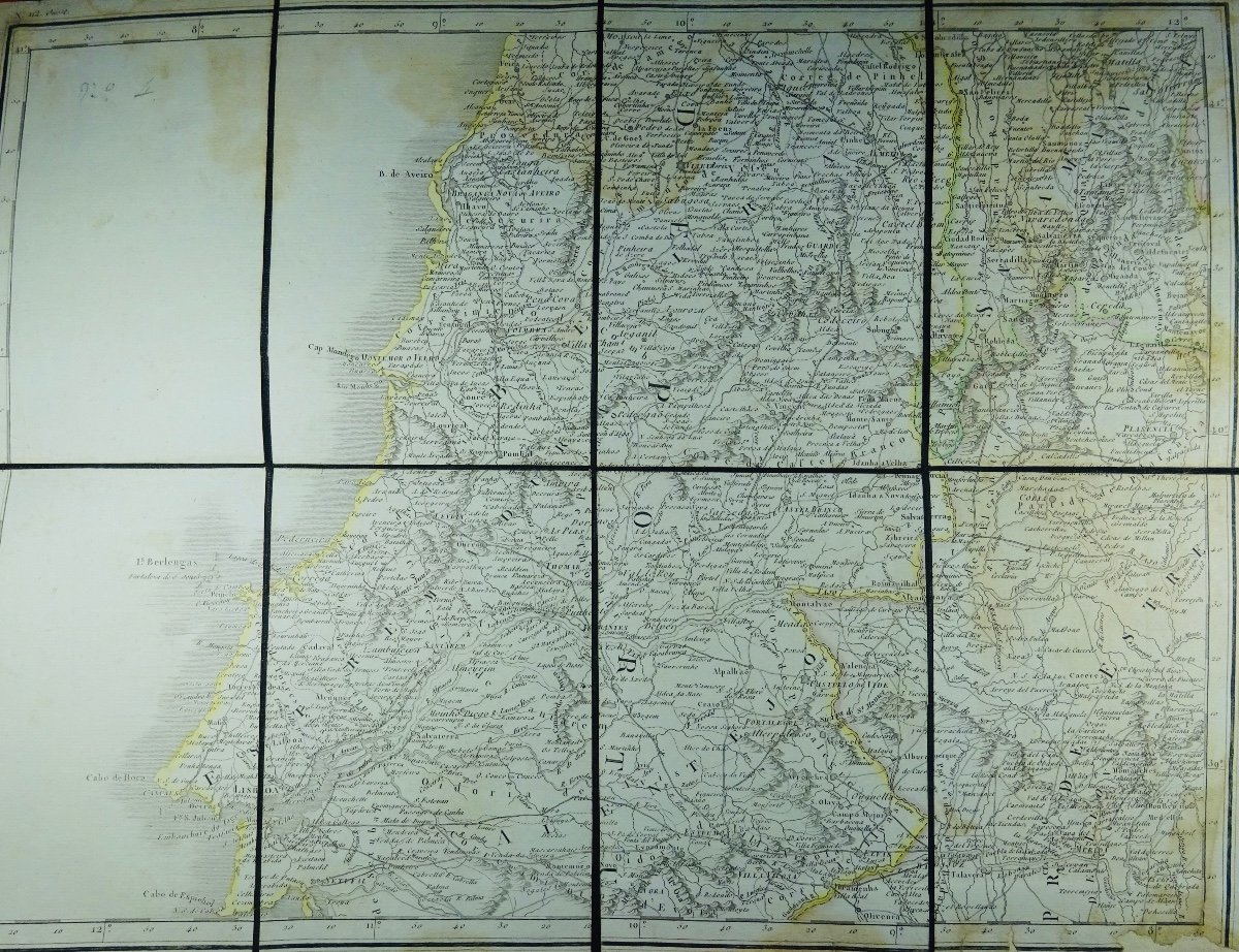 Chanlaire And Mentelle - Map Of Spain And Portugal In Nine Sheets. 1810.-photo-3