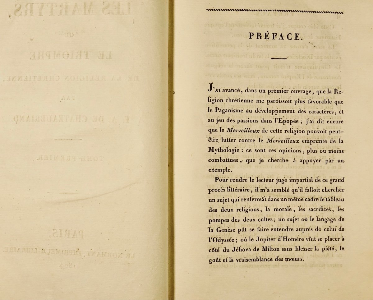 CHATEAUBRIAND - Les martyrs ou le triomphe de la religion chrétienne. 1809, édition originale.-photo-2