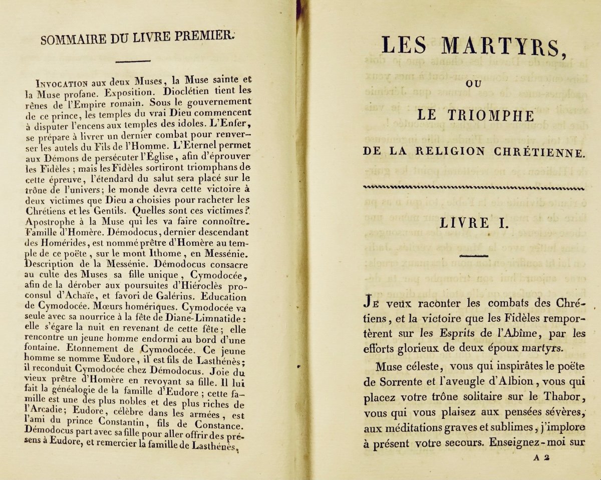 CHATEAUBRIAND - Les martyrs ou le triomphe de la religion chrétienne. 1809, édition originale.-photo-3