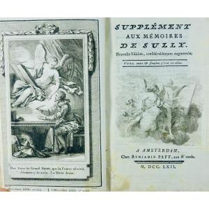 GIUJET, PETIT DE MONTEMPUIS - Supplément aux mémoires de Sully.  1762.