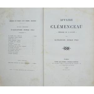 Dumas Fils - Clémenceau Case - Brief Of The Accused. Michel Lévy Brothers, 1866.