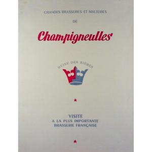 BROCHURE PUBLICITAIRE - Grandes brasseries et malteries de Champigneulles. 1954.