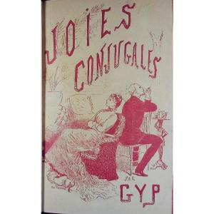 GYP - Joies conjugales. Calmann-Lévy, 1887, reliure plein maroquin violette signée Bézard.