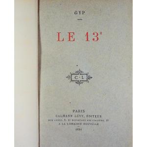 Gyp - The 13th. Calmann Lévy, 1894, Full Purple Morocco Binding Signed Bézard, Gilt Head.