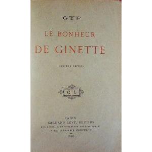 GYP - Le Bonheur de Ginette. Calmann Lévy, 1895, reliure plein maroquin violet signé Bézard.