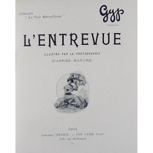 GYP - L'Entrevue. Nilsson - Per Lamm, 1899, reliure plein maroquin violet signée Bézard.