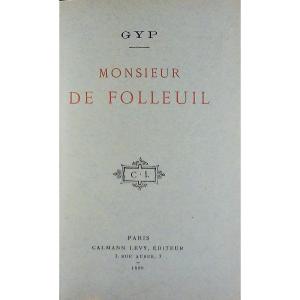 Gyp - Monsieur De Folleuil. Calmann Lévy, 1899, Full Purple Morocco Binding Signed Bézard.