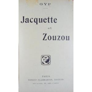 GYP - Jacquette et Zouzou. Flammarion, vers 1901, reliure plein maroquin violet signée Bézard.