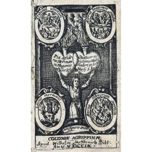 [HUGO (Hermannus)] - Pia desideria tribus tomis comprehensa. Cologne, Metternch, 1709, relié.