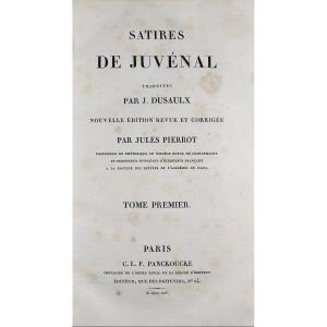 JUVENAL - Satires. Paris, C. L. F. Panckoucke, 1825. Reliures d'époque.