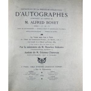 [BIBLIOGRAPHIE] -  CHARAVAY - Lettres autographes composant la collection de Alfred Bovet. 1885