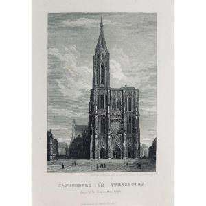 Principal Monuments Of Strasbourg. E. Simon, N.d. (circa 1840). Paperback. 6 Engravings And A Map.