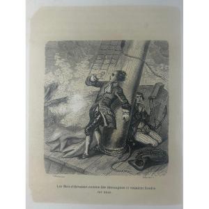 Defoe (daniel) - Adventures Of Robinson Crusoe. Lehuby, Circa 1850. Vintage Binding, Illustrated.