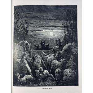 [doré] - La Fontaine - Fables By La Fontaine. Hachette & Cie, 1868, Publisher's Hardback.