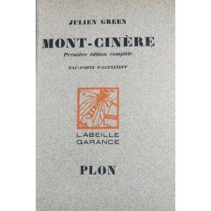 GREEN (Julien) - Mont-Cinère, première édition complète. Plon, 1928, reliure demi-veau rouge.