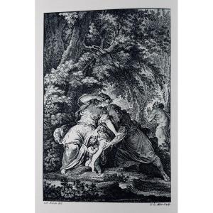 MONTESQUIEU - Le temple de Gnide suivi de Cephise et l'amour. Willem, 1879, illustré par Eisen.