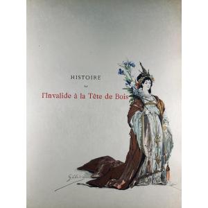 [CLAIRIN] - MOUTON - Histoire de l'invalide à la tête de bois. Basket, 1880, avec dessin.
