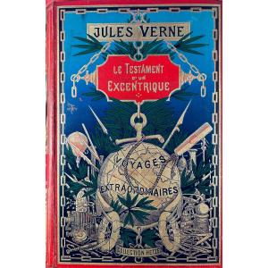 Verne (jules) - The Will Of An Eccentric. Hetzel, 1899, Hardcover With A Gilded Globe.